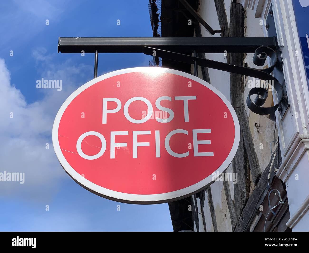 Chalfont St Giles, UK. 20th February, 2024. A Post Office sign. Credit