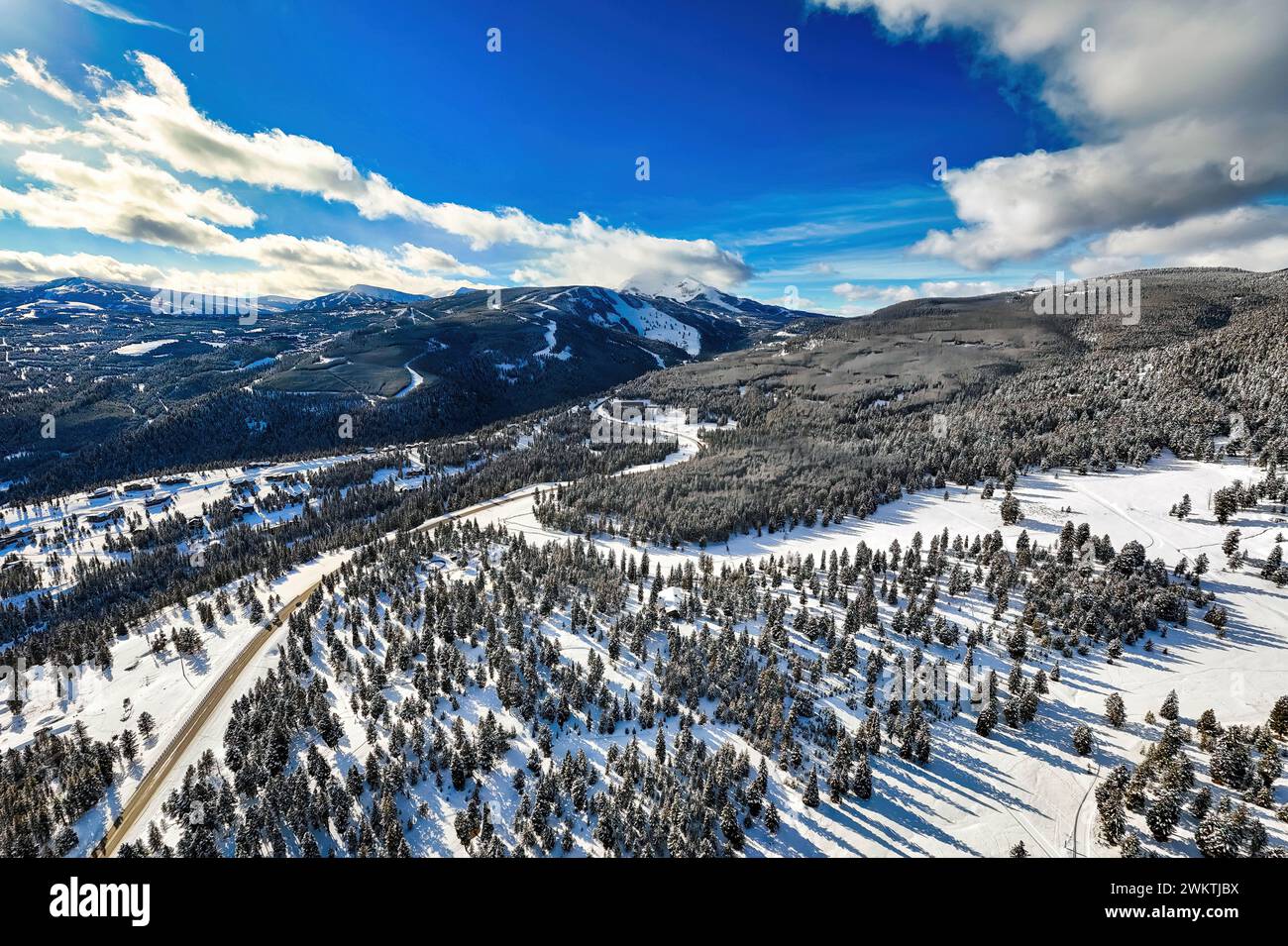 Aerial pine trees river rocks hi-res stock photography and images - Alamy