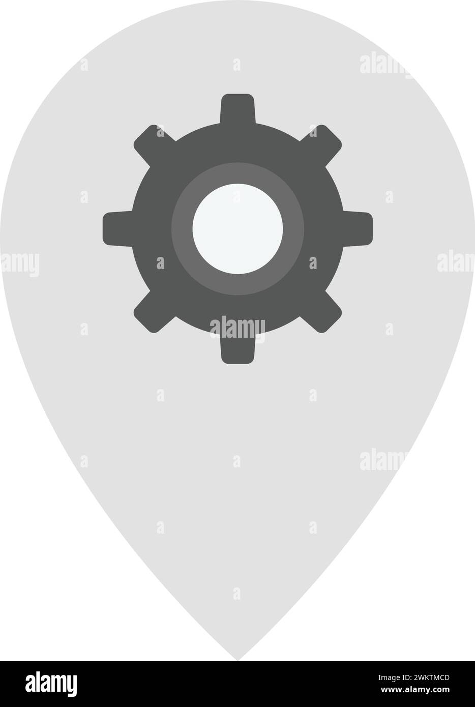 Location Settings icon vector image. Stock Vector