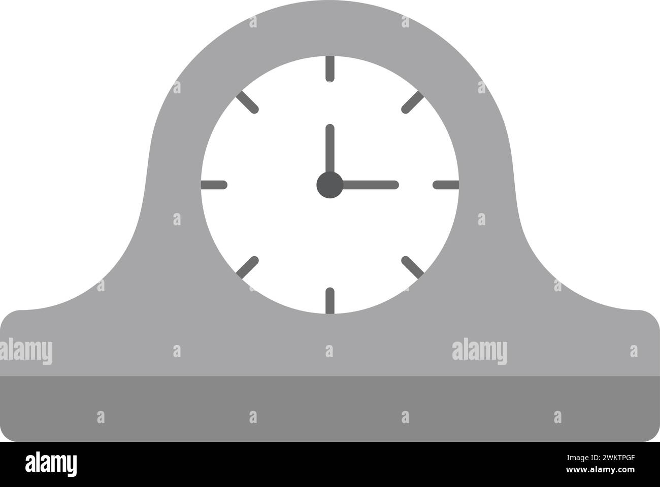 Mantelpiece Clock icon vector image. Stock Vector