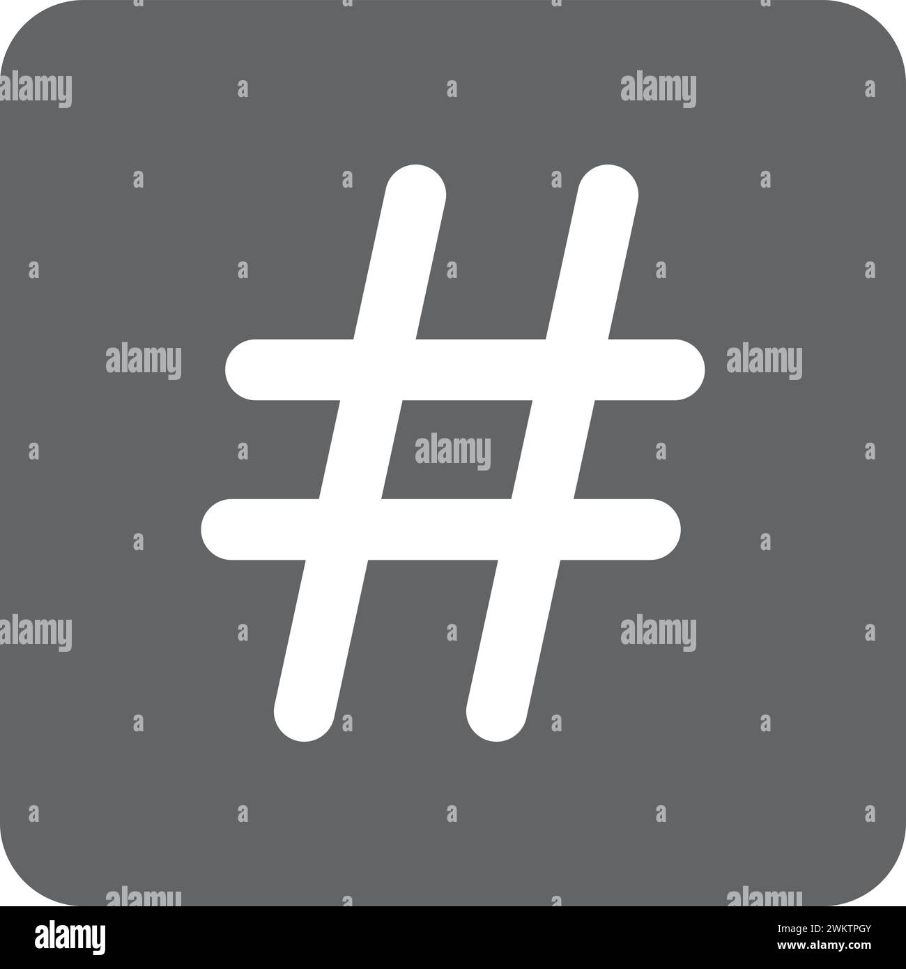 Keycap Number Sign icon vector image Stock Vector Image & Art - Alamy