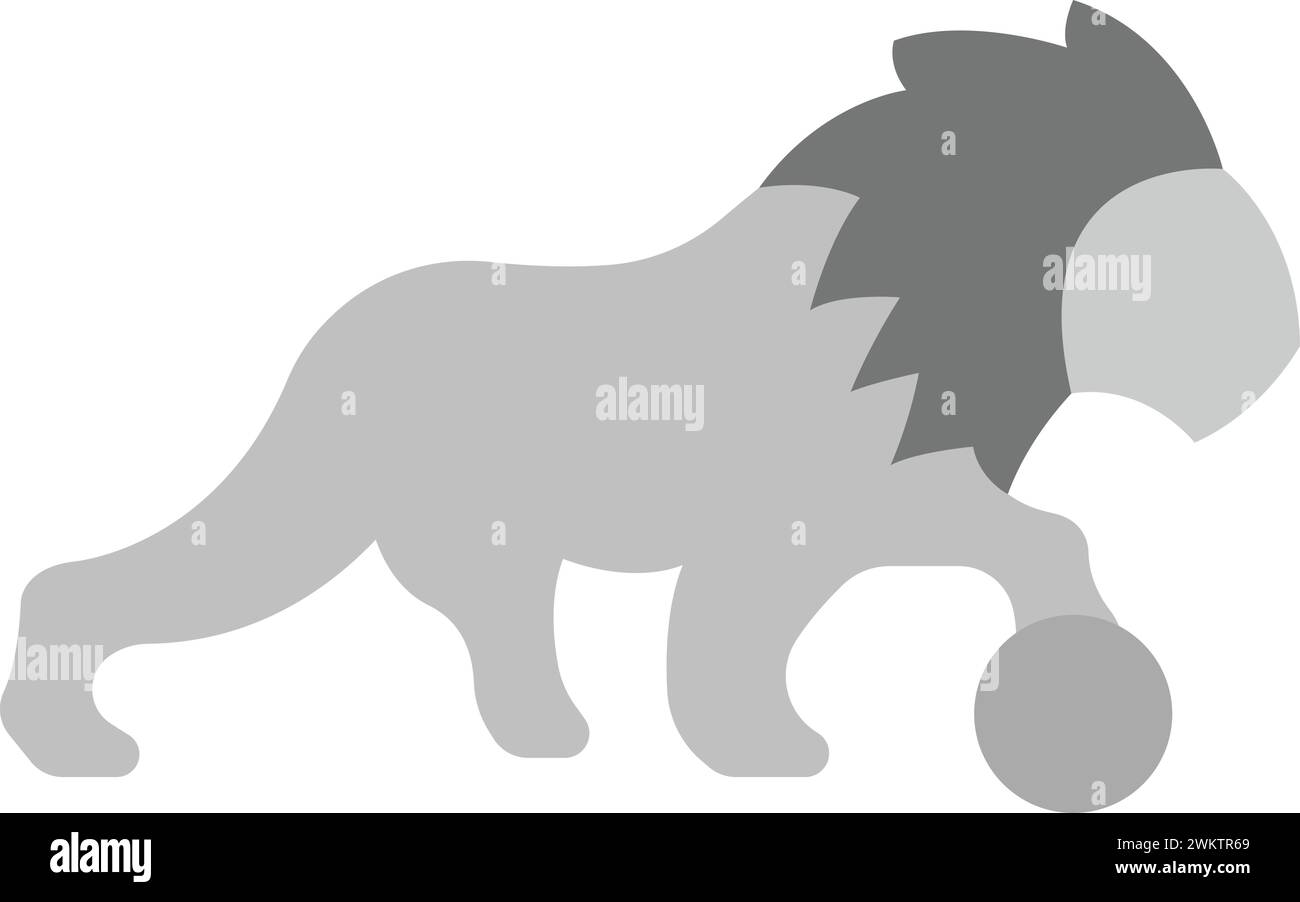 Lion Performing icon vector image. Stock Vector