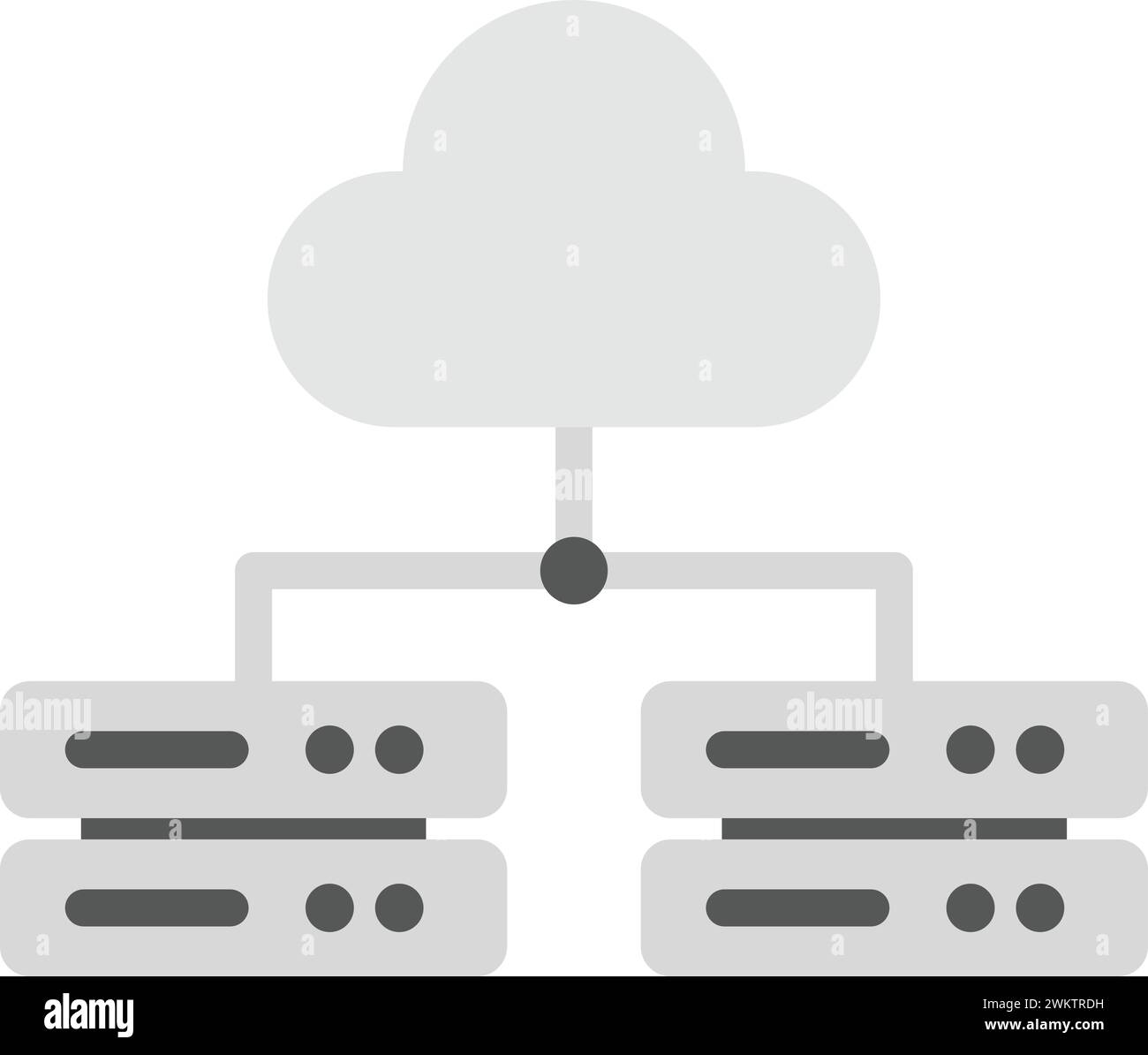 Multiple Cloud Servers icon vector image. Stock Vector