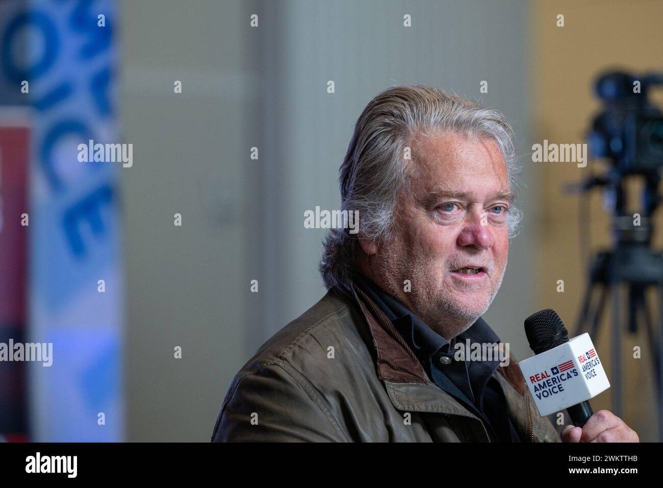 National Harbor, Maryland, USA. 22nd Feb 2024. Steve Bannon at the 2024