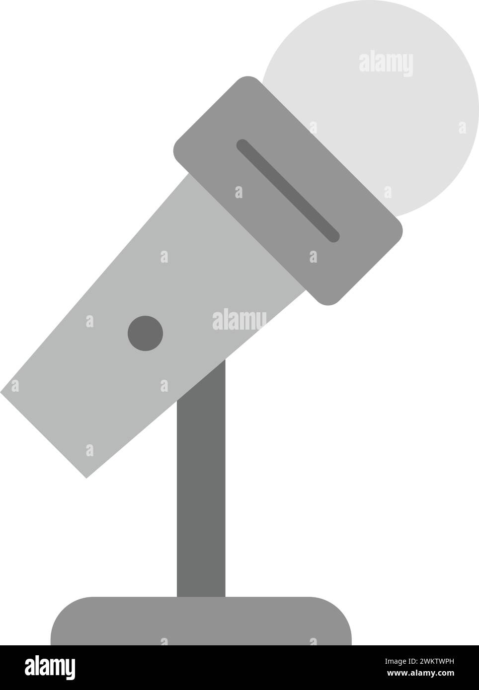 Mic Stand icon vector image. Stock Vector