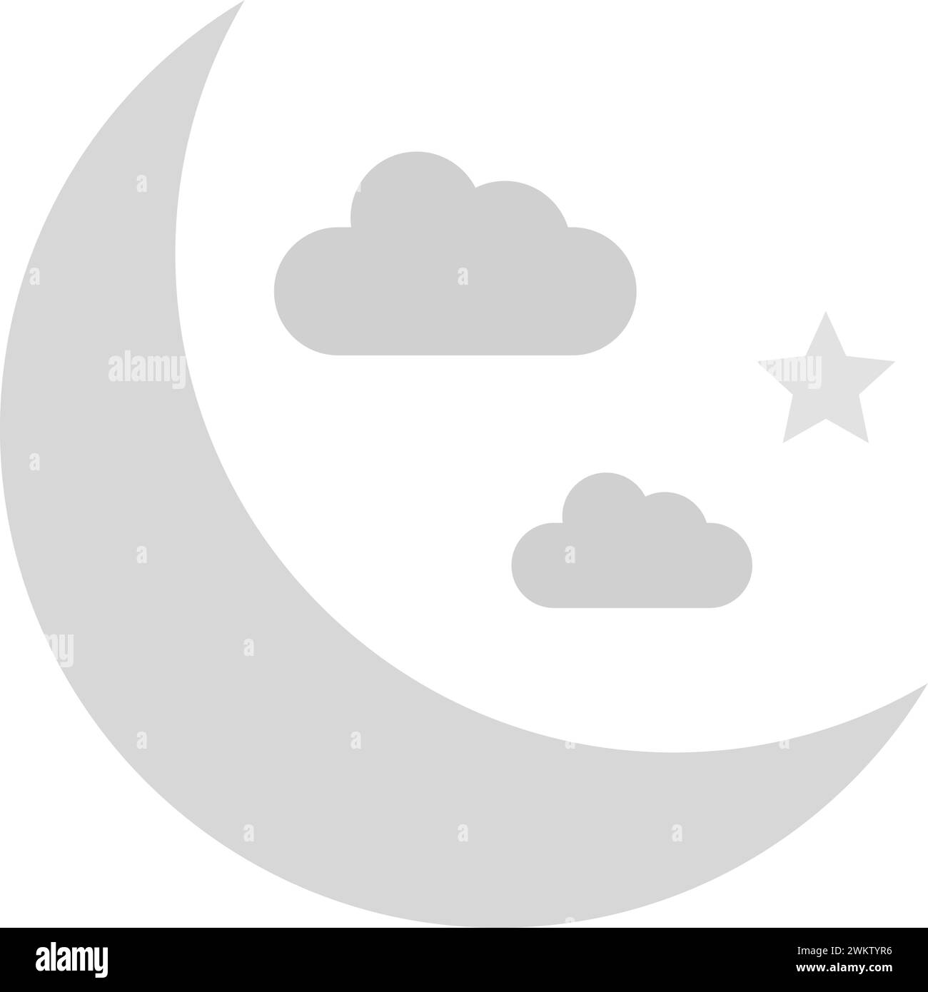 Moon icon vector image. Stock Vector