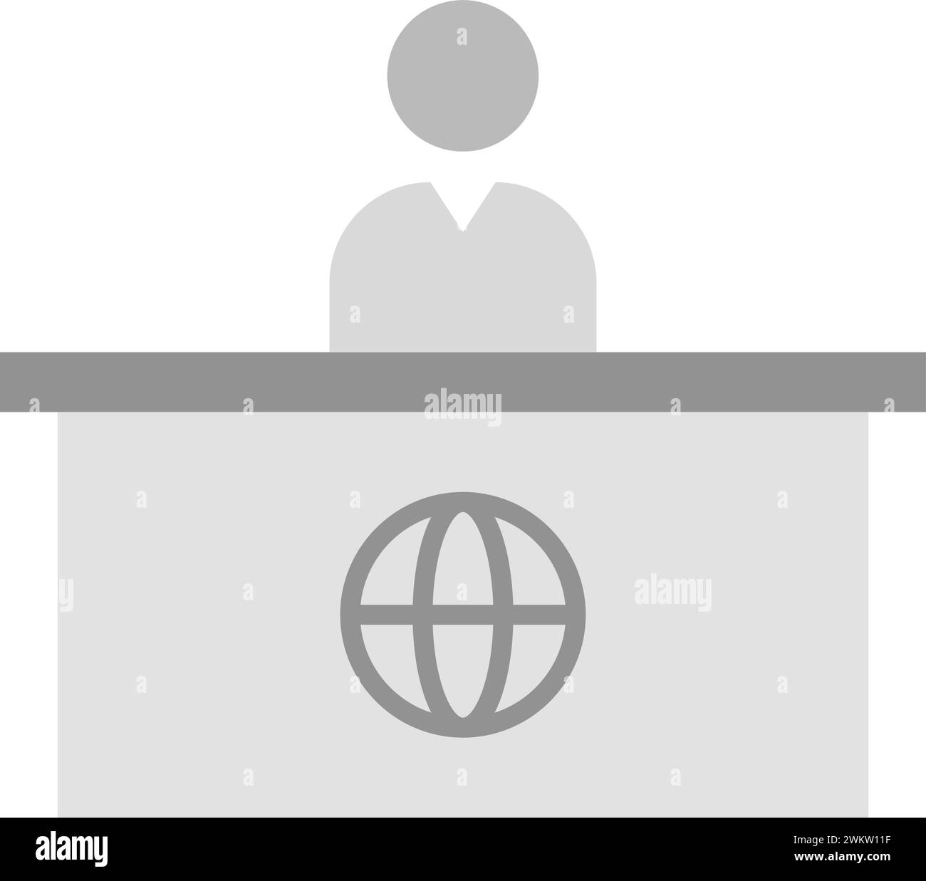 News Desk icon vector image Stock Vector Image & Art Alamy