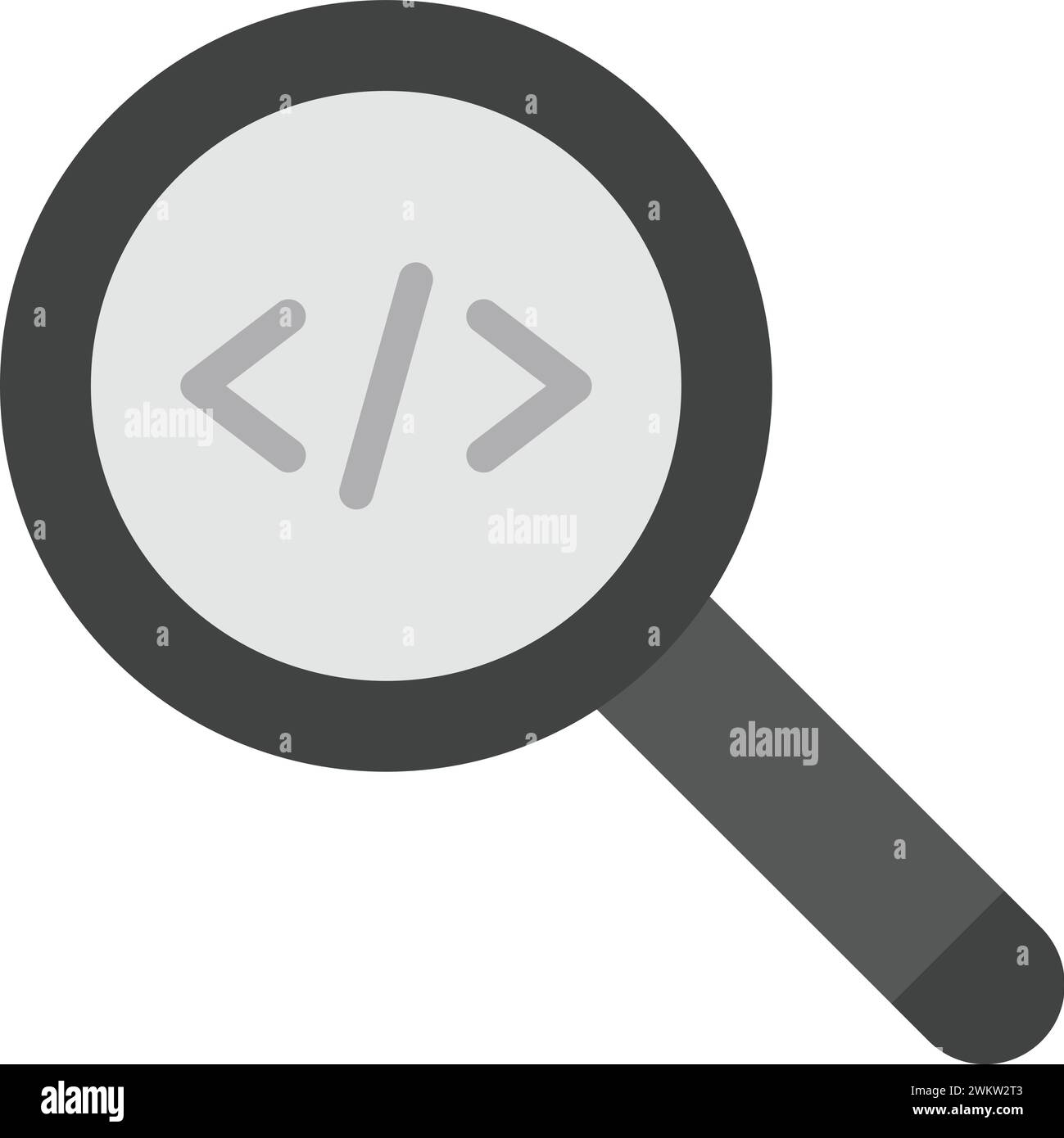 Search from Code icon vector image. Stock Vector