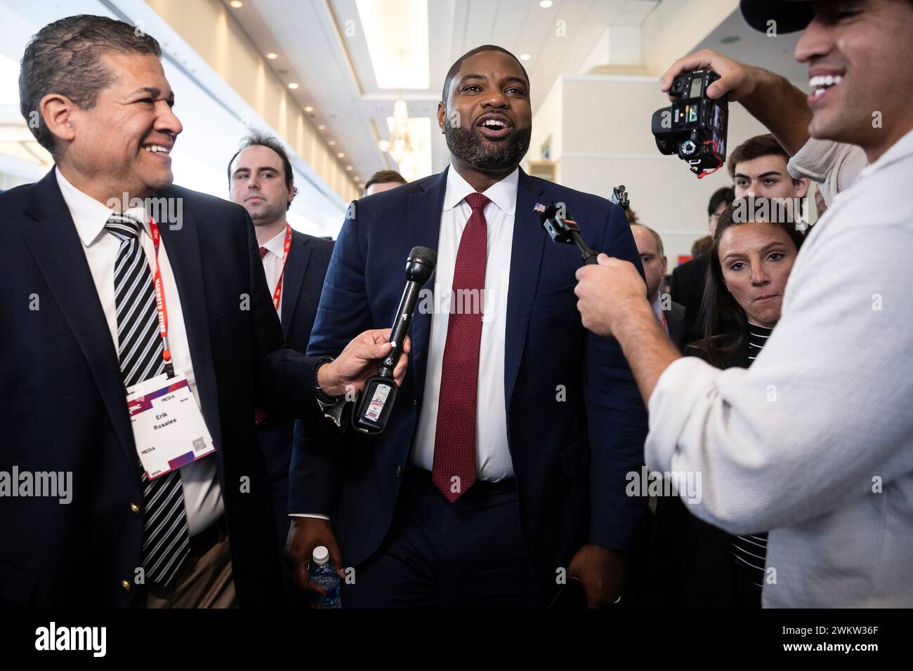 Rep. Byron Donalds (R-Fla.) speaks with reporters during the ...