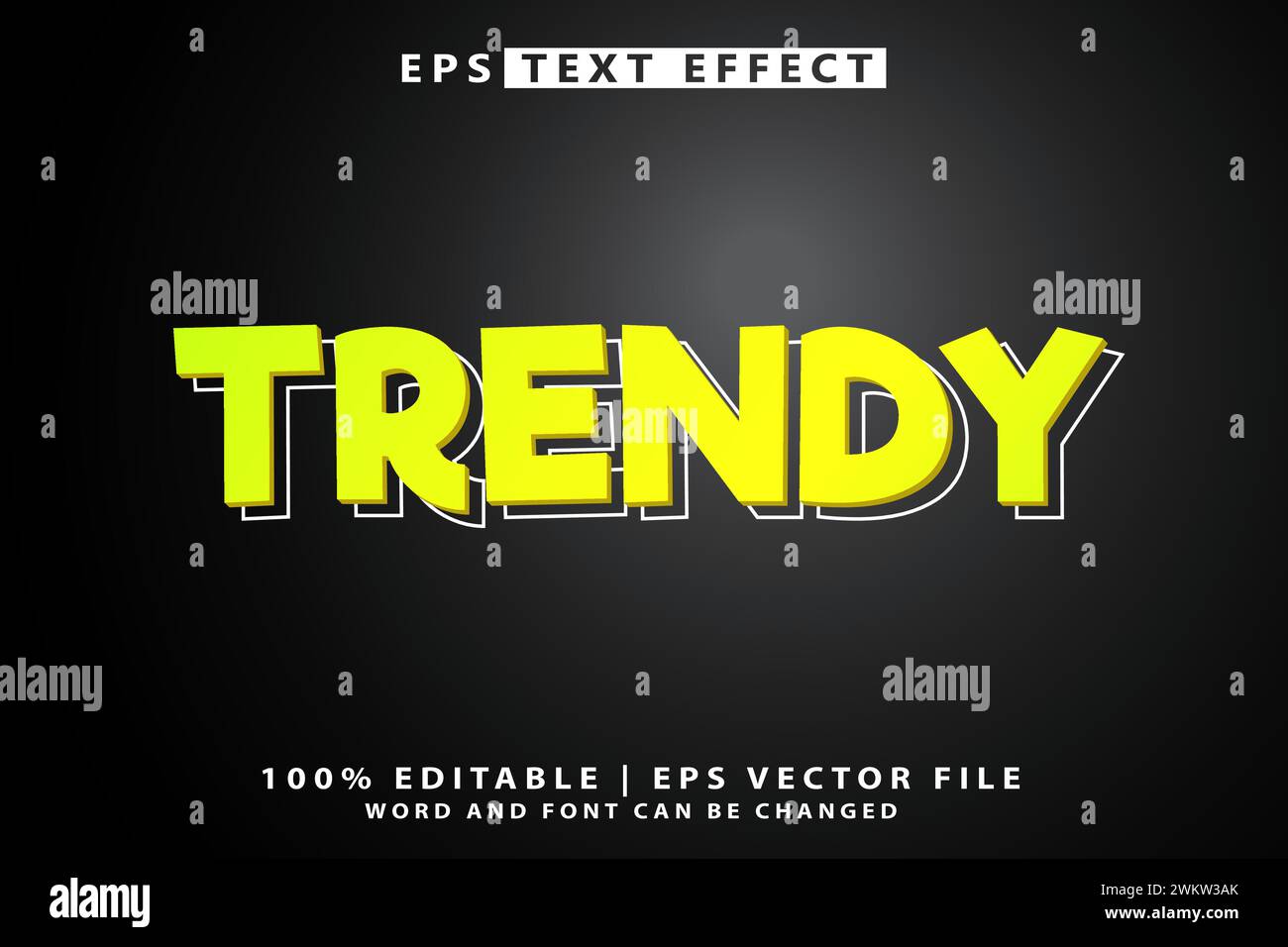 Text Stock Editable 3d text effect Stock Vector Image & Art - Alamy