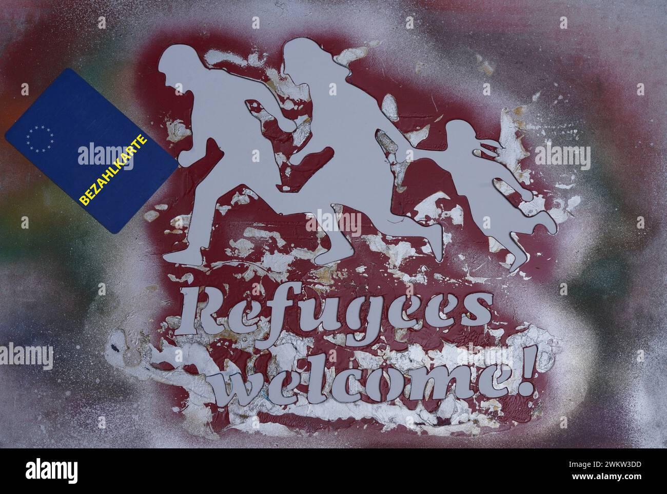 Demo GER, Berlin, 20240220, Demo in Berlin: Refugees welcome *** Demo GER, Berlin, 20240220, Demo in Berlin Refugees welcome Stock Photo