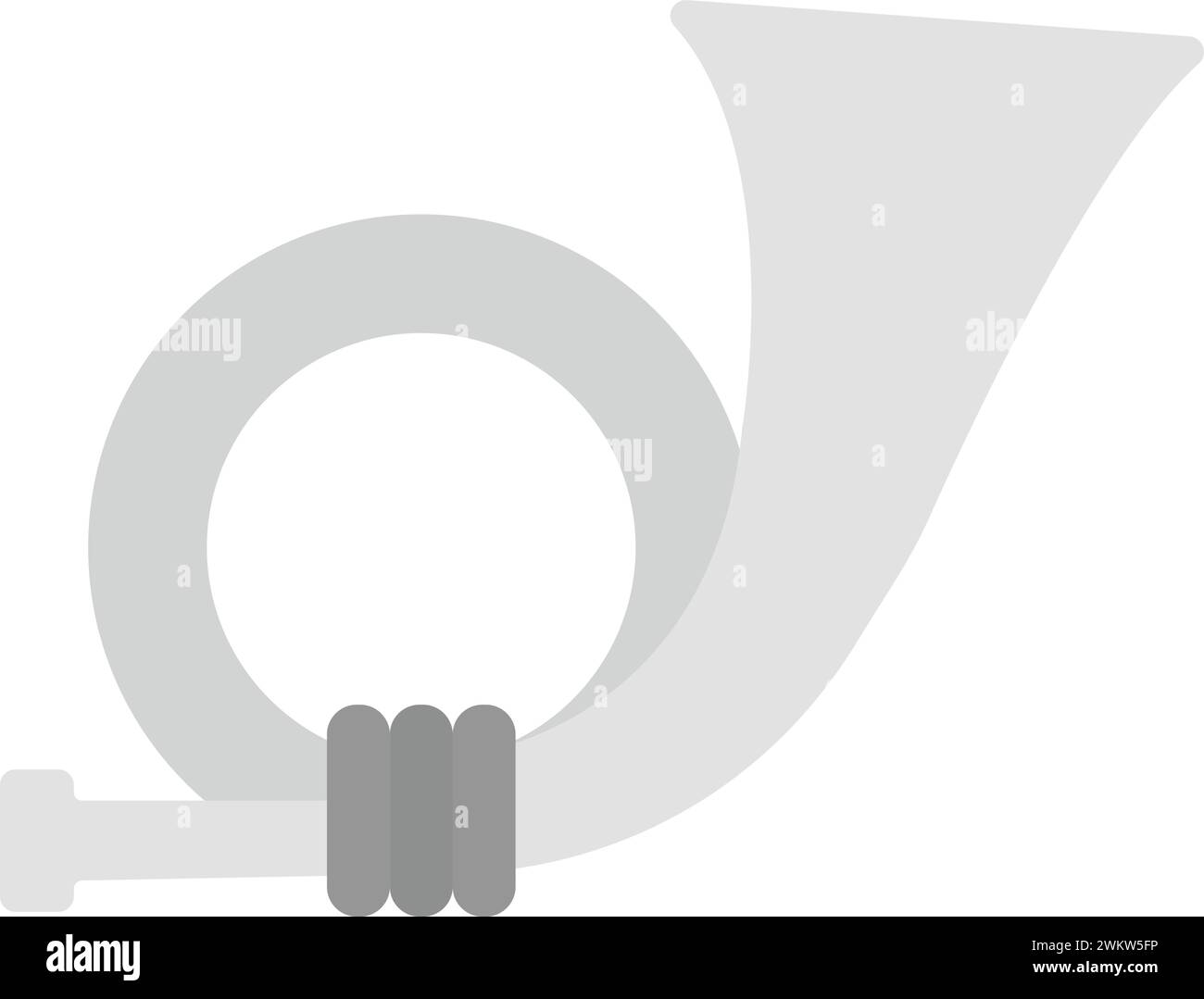 Postal Horn icon vector image. Stock Vector