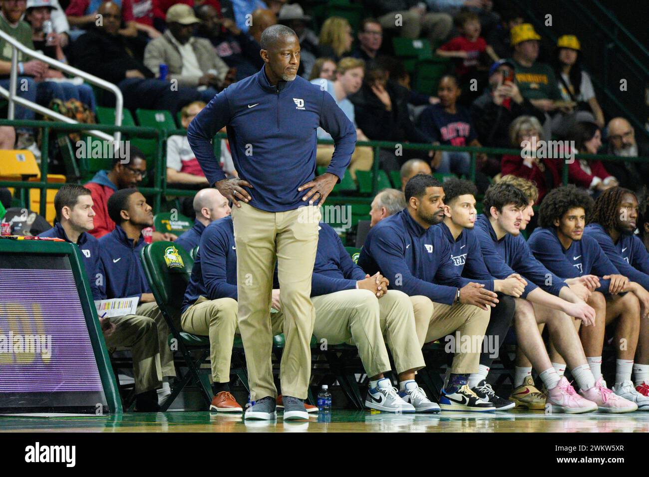 Dayton head coach Anthony Grant looks on during the first half of an