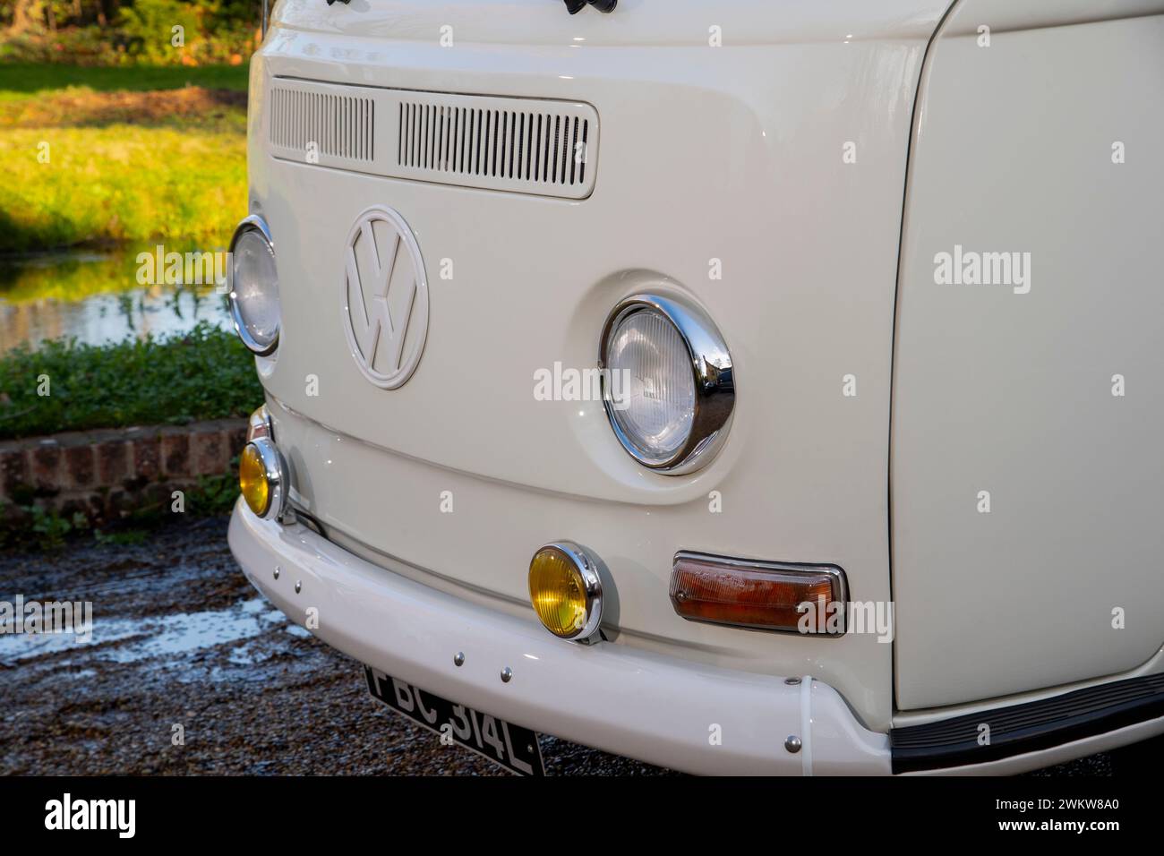 VW T2 bay window 'Holdsworth' camper van Stock Photo - Alamy