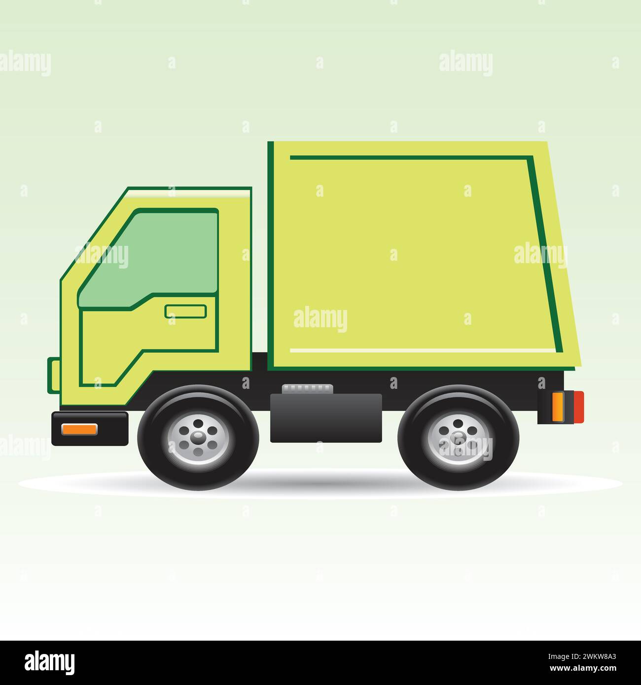 Vector illustration of dump truck. Stock Vector
