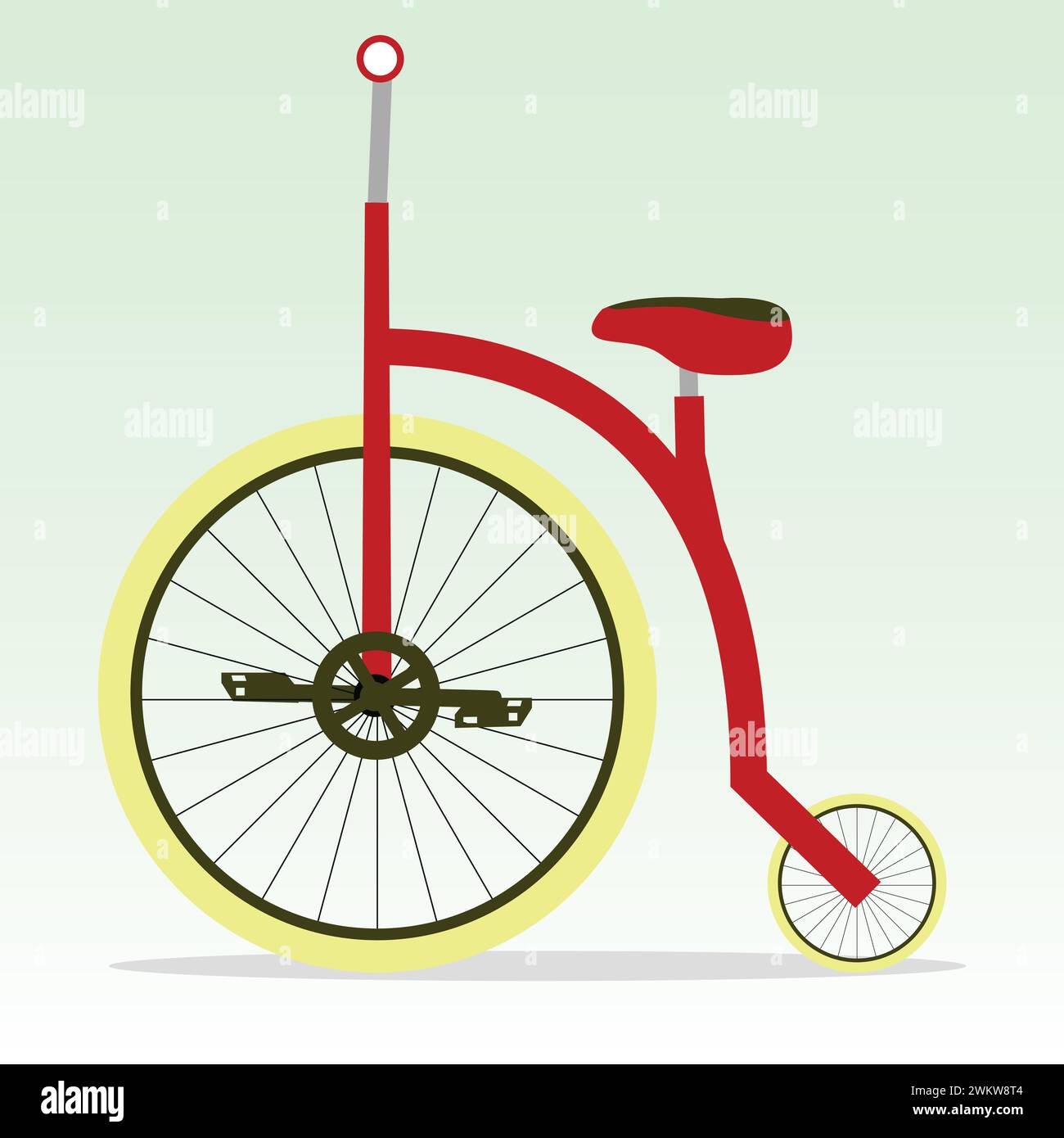 bicycle with a big front wheel