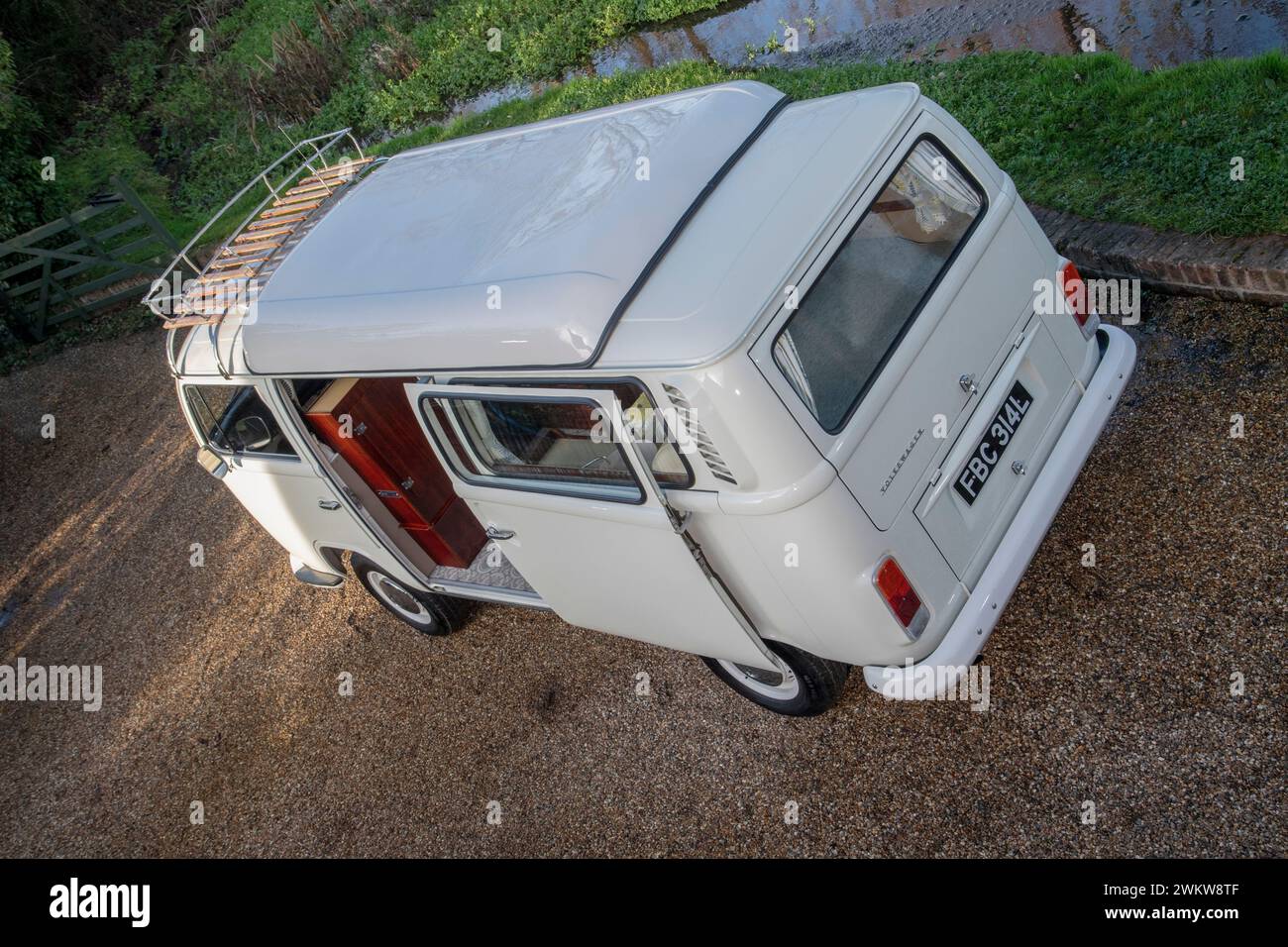 VW T2 bay window 'Holdsworth' camper van Stock Photo - Alamy