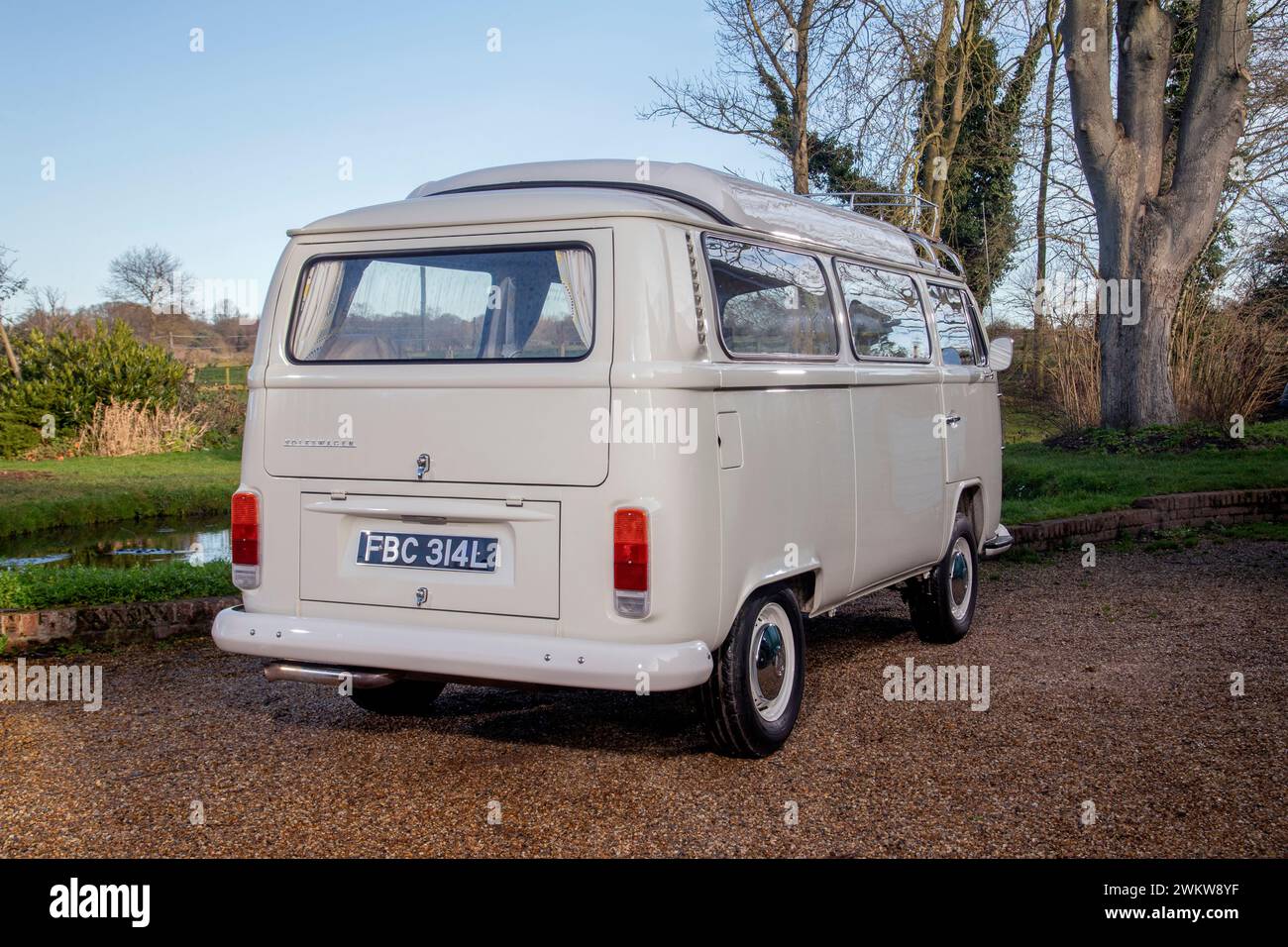 VW T2 bay window 'Holdsworth' camper van Stock Photo - Alamy