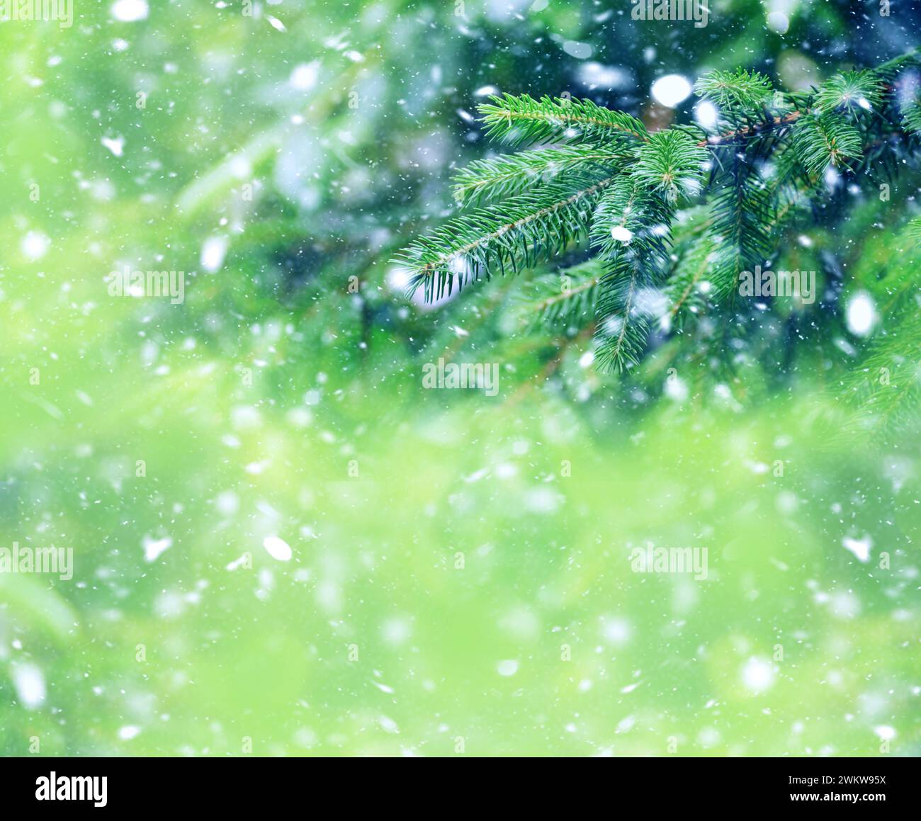 Winter snowfall background flying hi-res stock photography and images ...