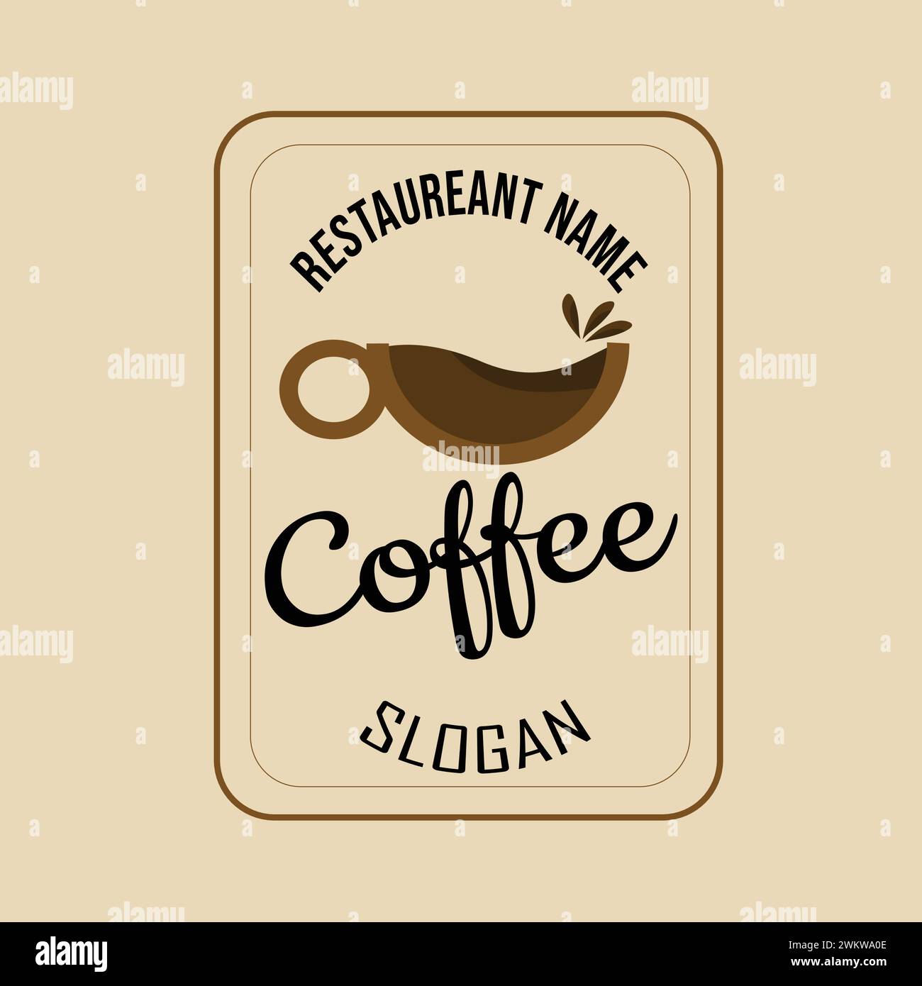 Coffee logo design template, Vector coffee logo for coffee shop and any  business related to coffee. Easy to edit Stock Vector