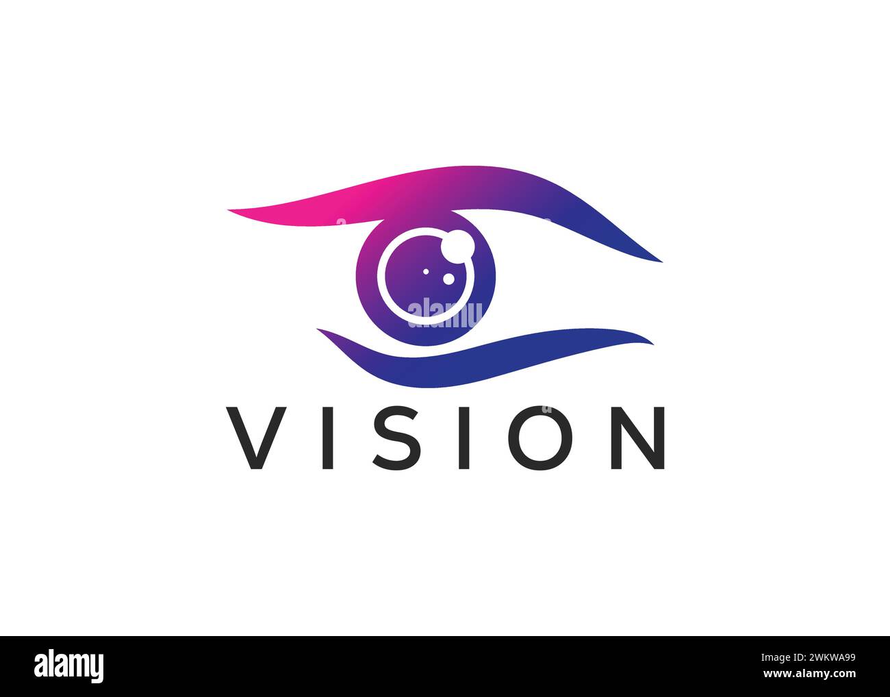 Minimalist vision eye logo design vector template. Modern eye logo. Minimalist style eye logo Stock Vector