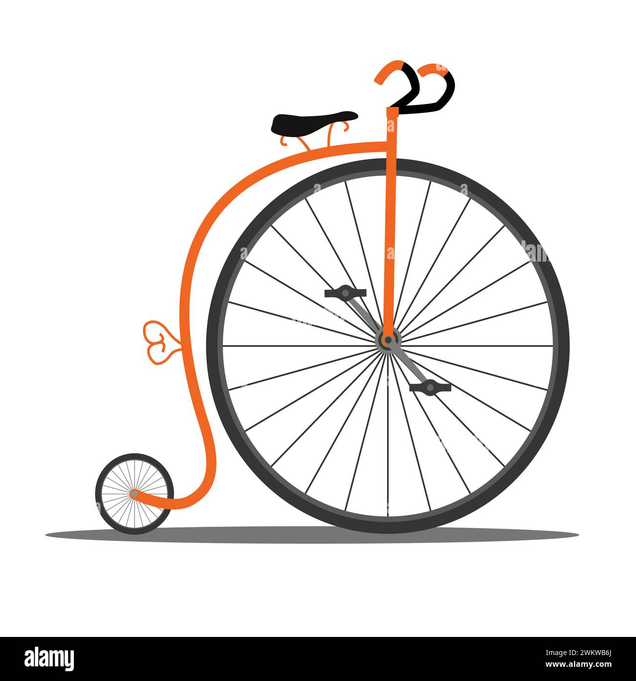 big-front-wheel-bicycle-cut-out-stock-images-pictures-alamy