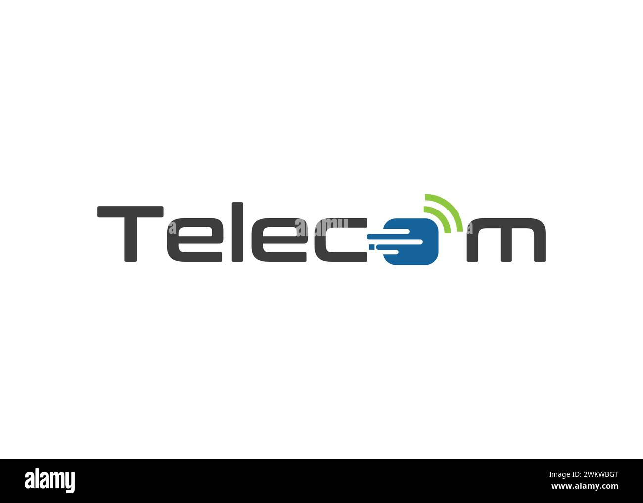 Minimalist dynamic telecom logo design vector template. Modern