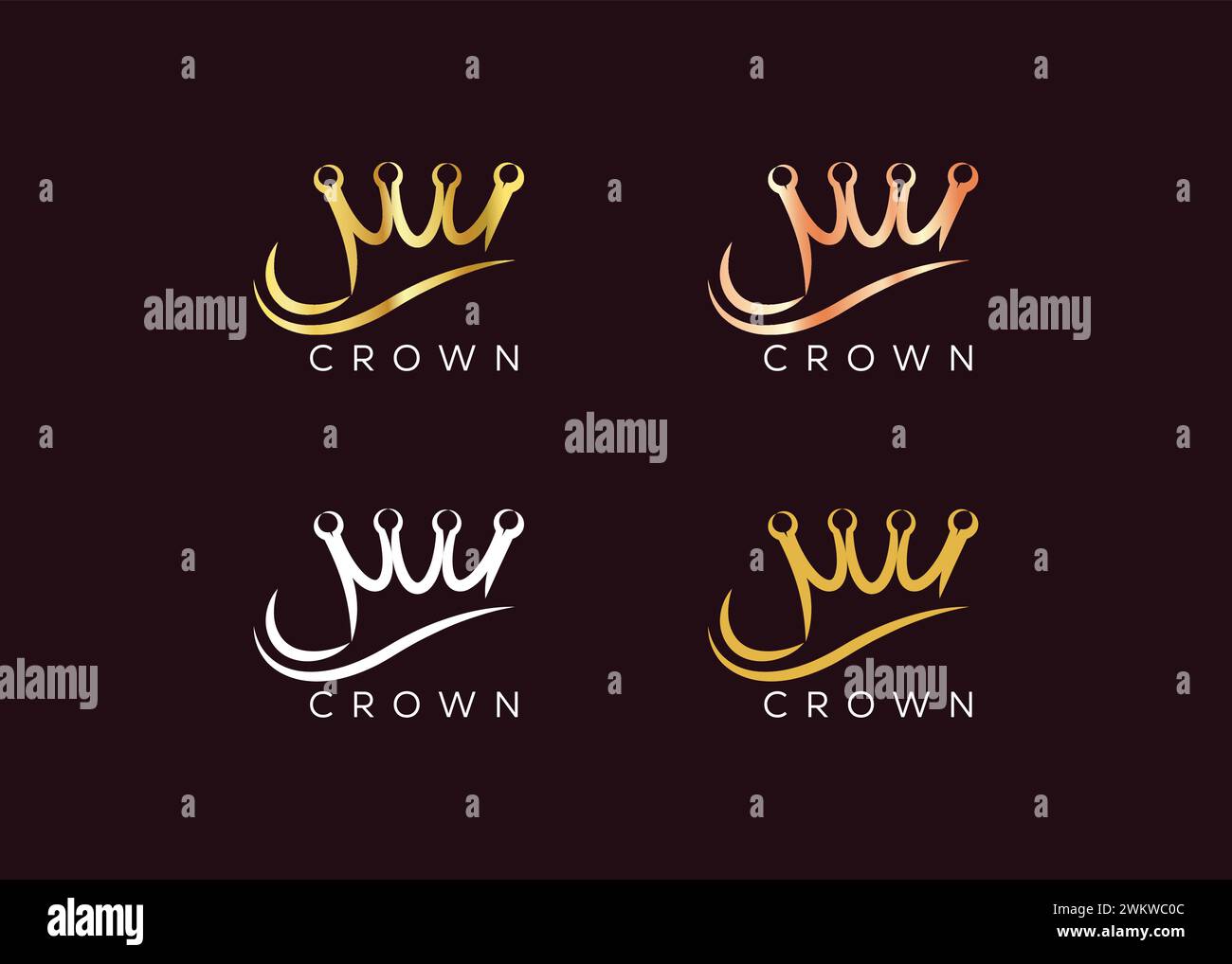 Luxury gold crown vector logo hi-res stock photography and images - Alamy