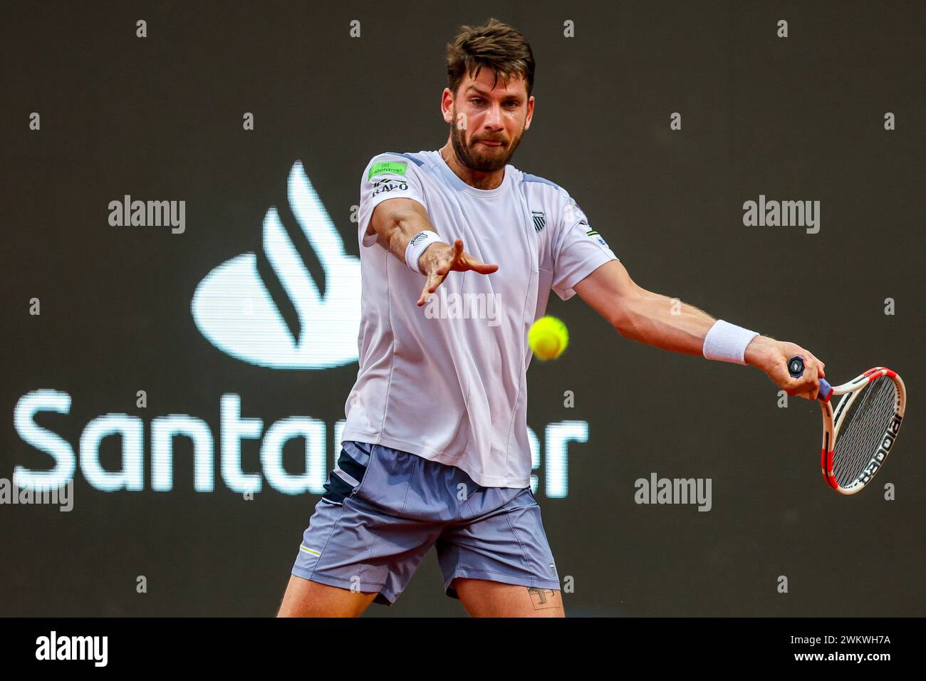 Rio de Janeiro, Brazil. 22nd Feb, 2024. Cameron Norrie of Great Britain returns a shot to Tomas Barrios Vera of Chile during day three of ATP 500 Rio Open presented by Claro at Jockey Club Brasileiro on February 22, 2024 in Rio de Janeiro, Brazil. Photo: Daniel Castelo Branco/DiaEsportivo/Alamy Live News Credit: DiaEsportivo/Alamy Live News Stock Photo