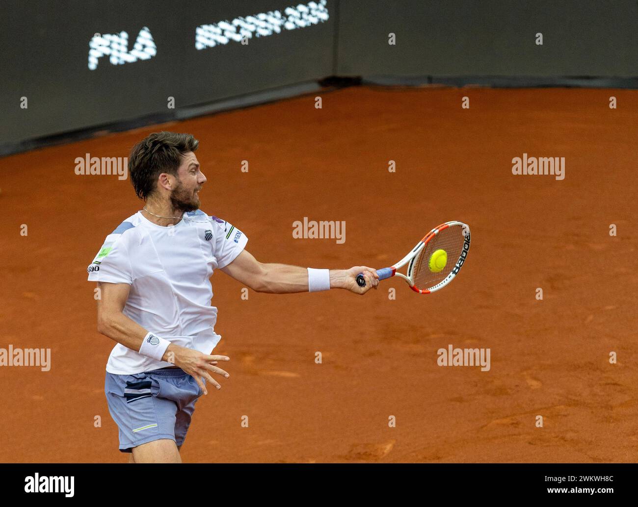 Rio de Janeiro, Brazil. 22nd Feb, 2024. Cameron Norrie of Great Britain returns a shot to Tomas Barrios Vera of Chile during day three of ATP 500 Rio Open presented by Claro at Jockey Club Brasileiro on February 22, 2024 in Rio de Janeiro, Brazil. Photo: Daniel Castelo Branco/DiaEsportivo/Alamy Live News Credit: DiaEsportivo/Alamy Live News Stock Photo