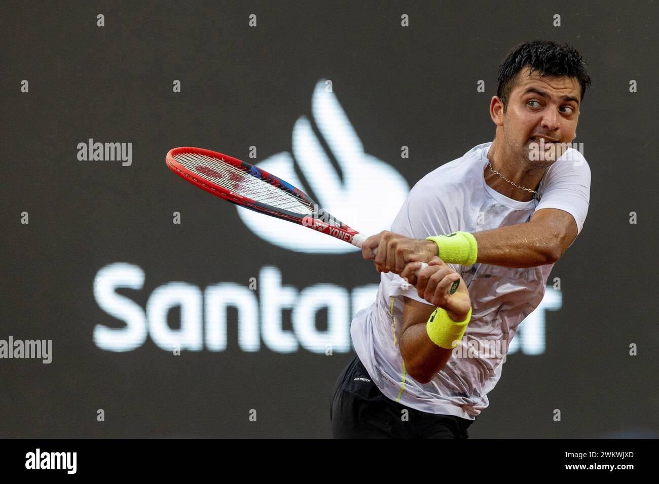 22nd February 2024: Jockey Club, Brasileiro, Brazil: Rio Open Tennis tournament:  Tomas Barrios Vera (CHI) against Cameron Norrie (GBR). Stock Photo