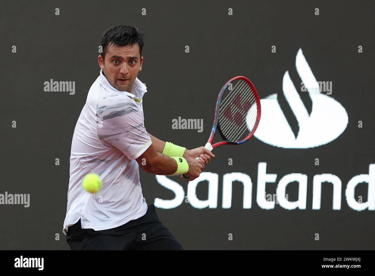 22nd February 2024: Jockey Club, Brasileiro, Brazil: Rio Open Tennis tournament:  Tomas Barrios Vera (CHI) against Cameron Norrie (GBR). Stock Photo