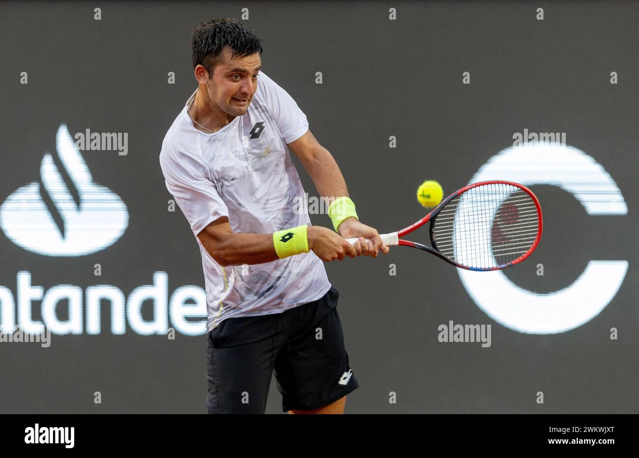 22nd February 2024: Jockey Club, Brasileiro, Brazil: Rio Open Tennis tournament:  Tomas Barrios Vera (CHI) against Cameron Norrie (GBR). Stock Photo