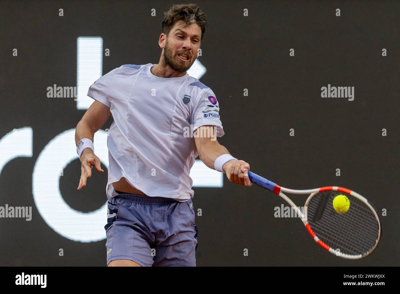 22nd February 2024: Jockey Club, Brasileiro, Brazil: Rio Open Tennis tournament:  Cameron Norrie (GBR) against Tomas Barrios Vera (CHI) Stock Photo
