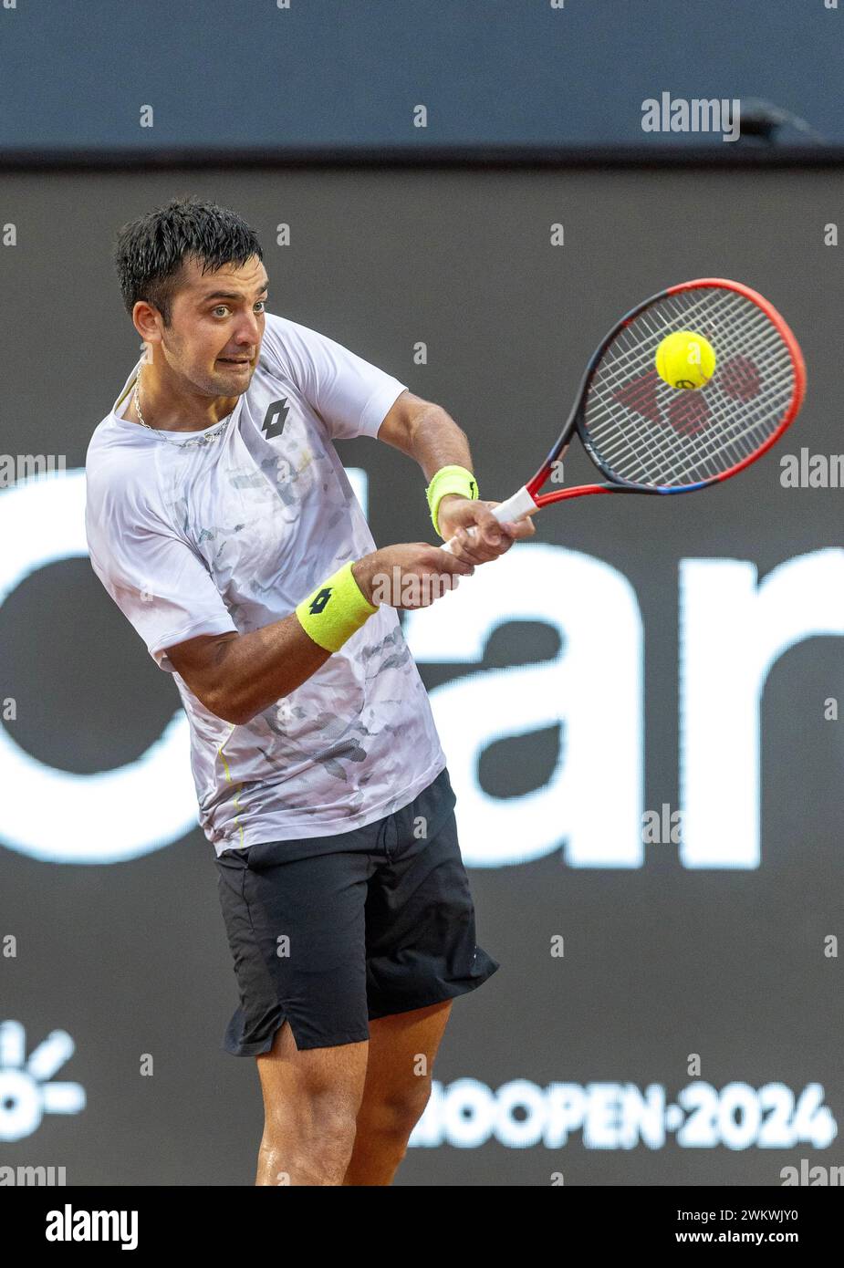 22nd February 2024: Jockey Club, Brasileiro, Brazil: Rio Open Tennis tournament:  Tomas Barrios Vera (CHI) against Cameron Norrie (GBR). Stock Photo