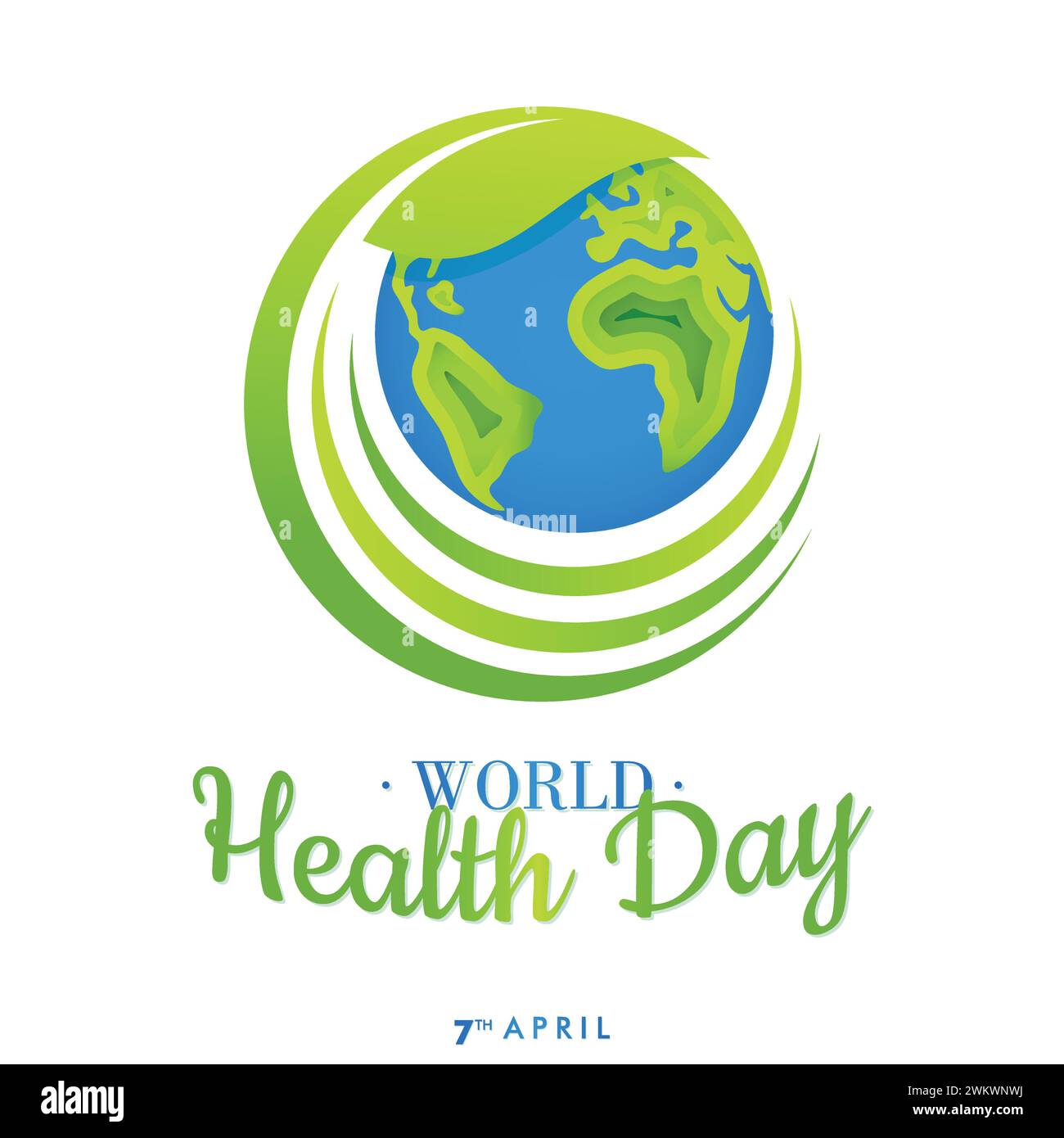 World Health Day is a global health awareness day celebrated every year on 7th April. Vector illustration design Stock Vector