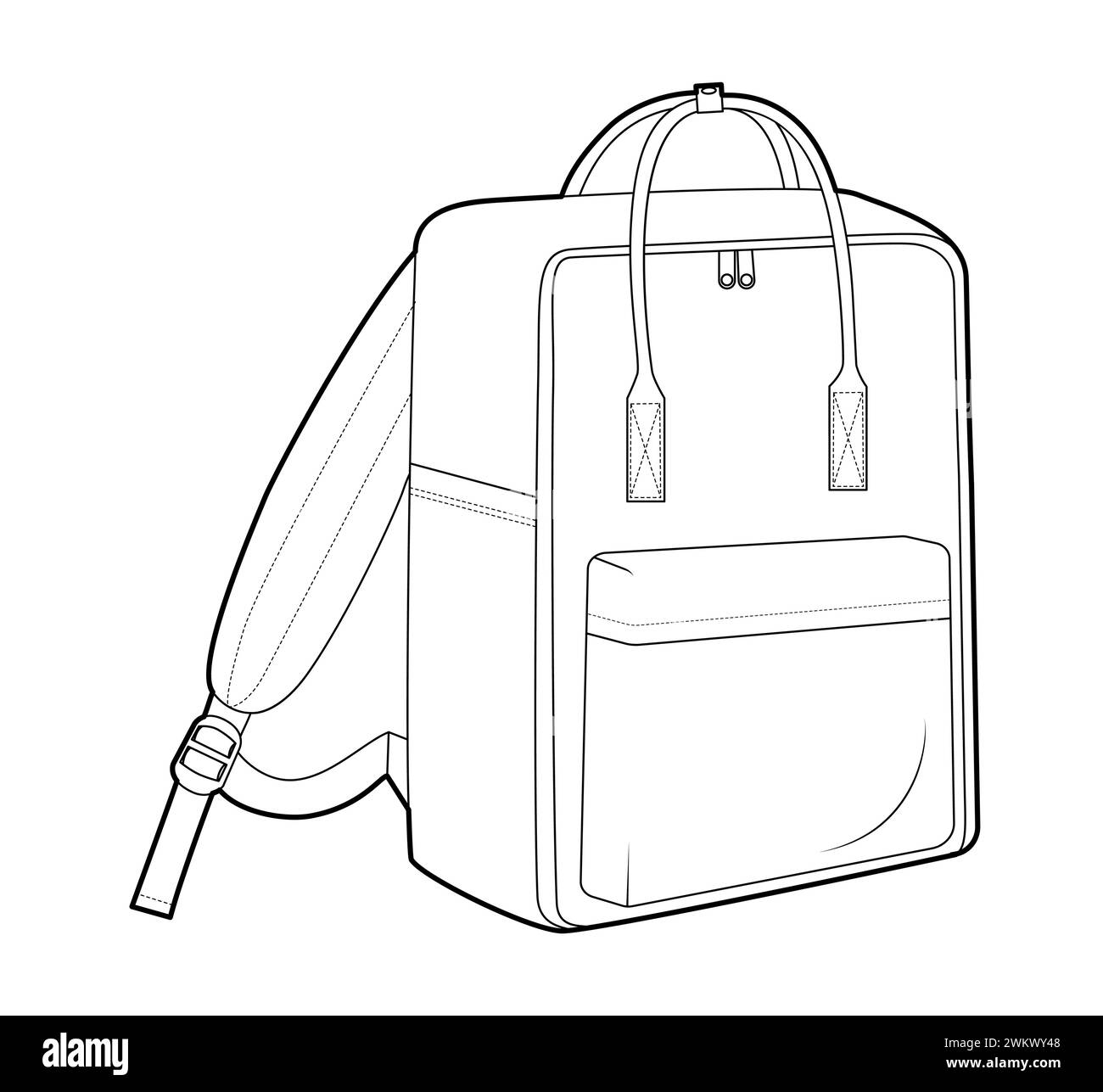 Child school bag back view Black and White Stock Photos & Images Alamy