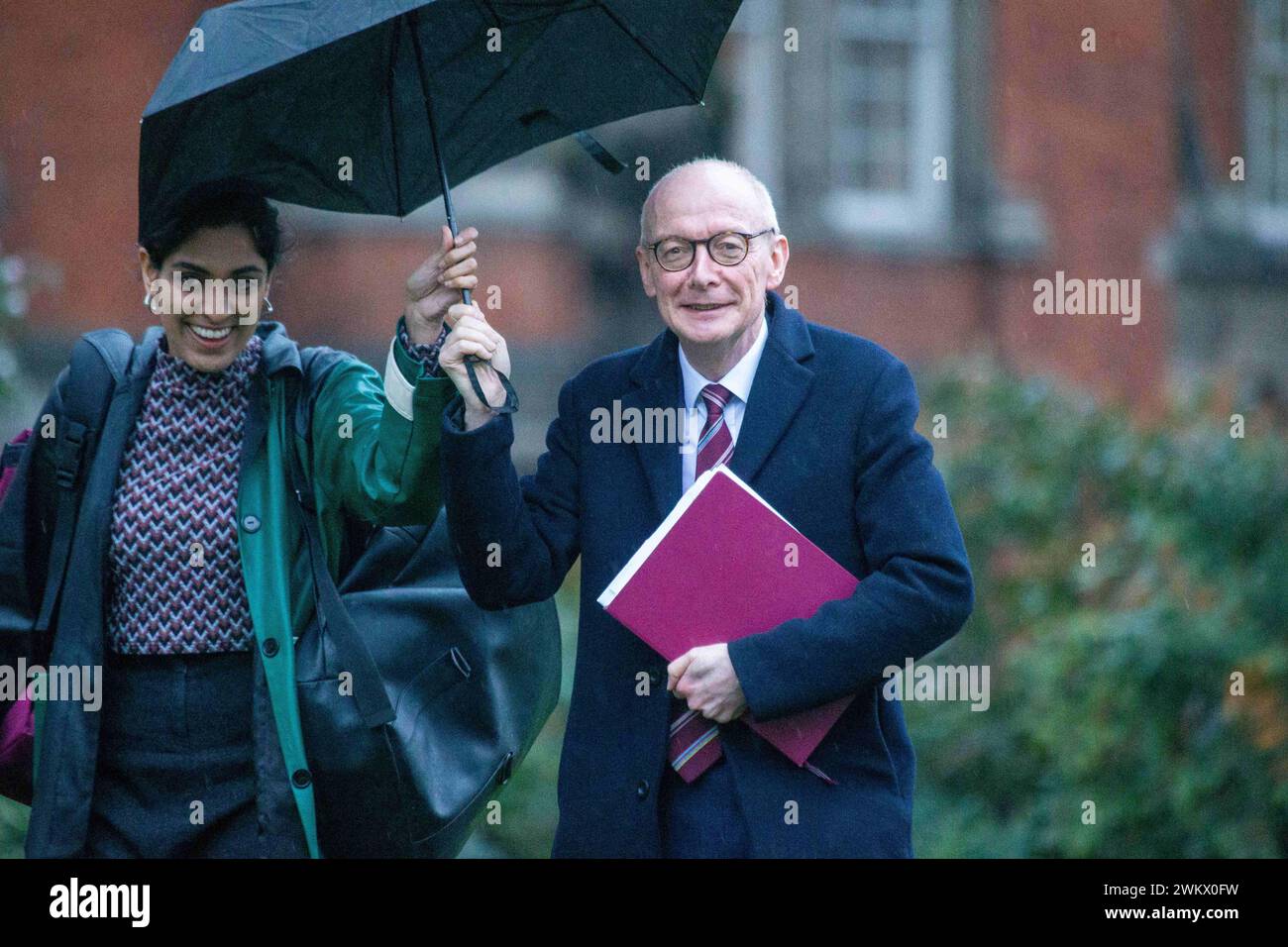 London, England, UK. 22nd Feb, 2024. Labour Campaign Coordinator PAT MCFADDEN is seen inWestminster during morning media round answering questions on ceasefire vote in House of Commons. (Credit Image: © Tayfun Salci/ZUMA Press Wire) EDITORIAL USAGE ONLY! Not for Commercial USAGE! Stock Photo