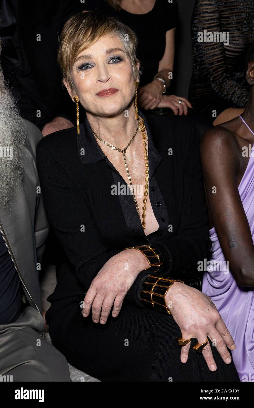 Milan, Italien. 22nd Feb, 2024. Sharon Stone attends TOM FORD Fall