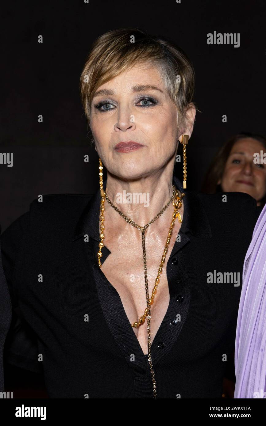 Milan, Italien. 22nd Feb, 2024. Sharon Stone attends TOM FORD Fall
