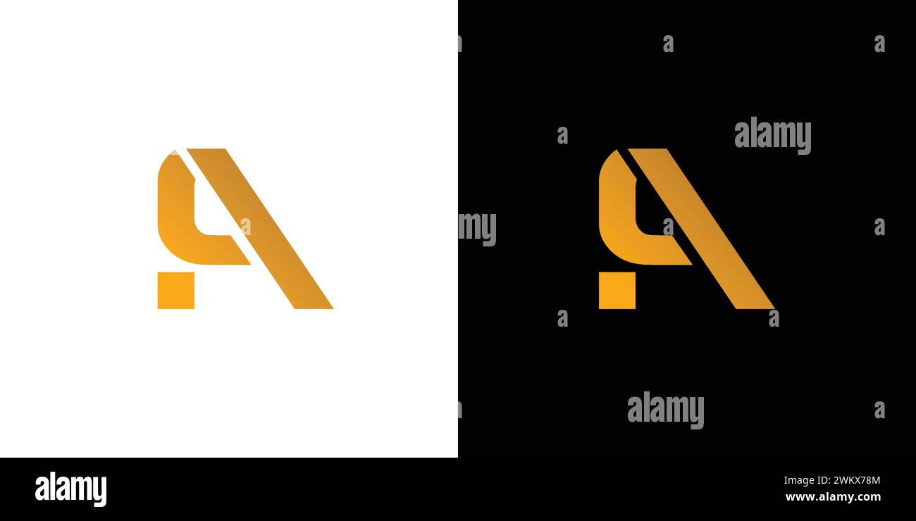 Modern and strong  letter A initials logo design Stock Vector
