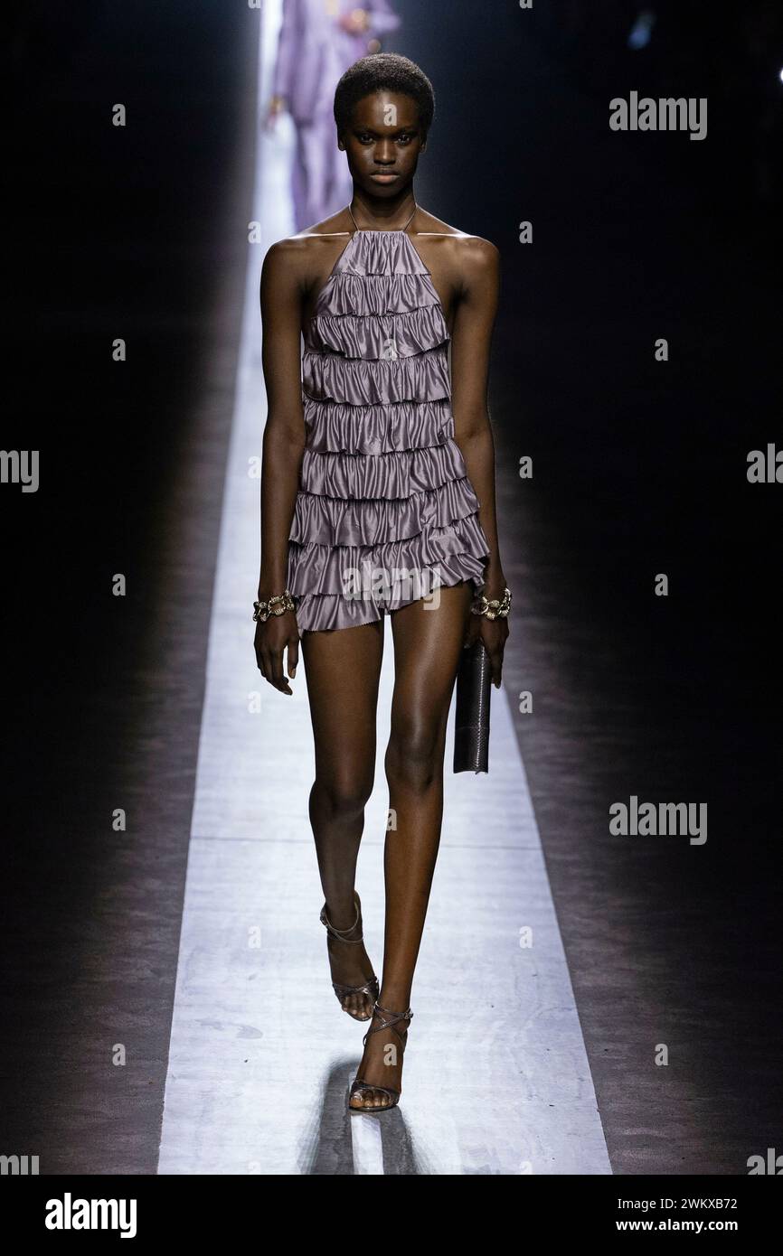 TOM FORD Fall/Winter 2024 runway during Milan Fashion Week on February ...