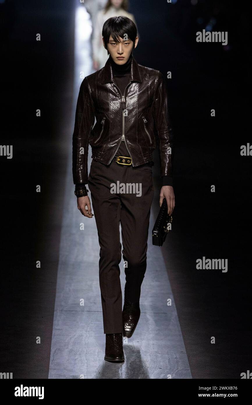 TOM FORD Fall/Winter 2024 runway during Milan Fashion Week on February ...