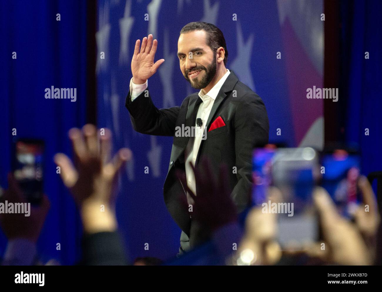 National Harbor, Maryland, USA. 22nd Feb, 2024. President Nayib Bukele