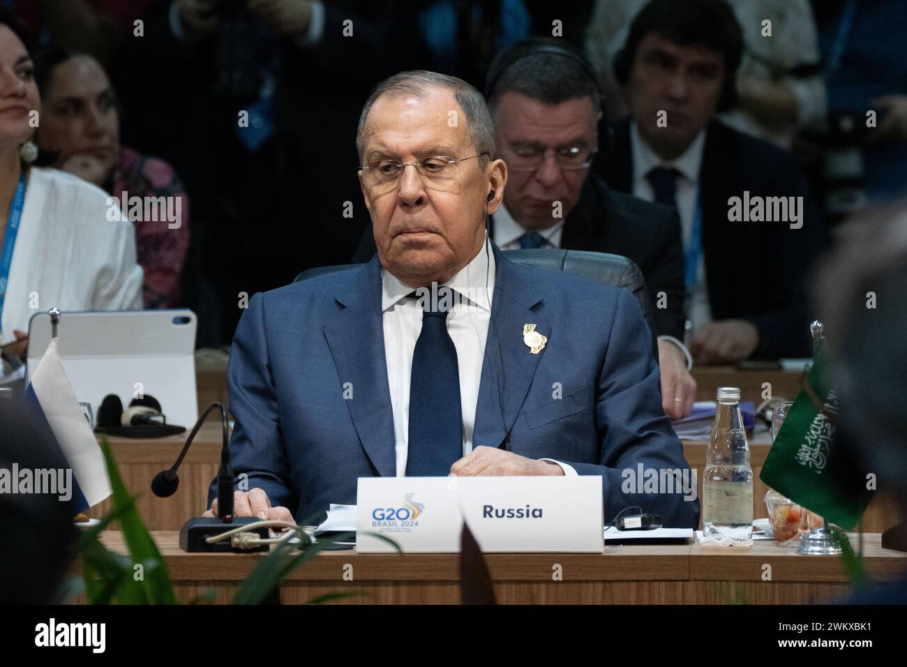 Rio De Janeiro, Brazil. 21st Feb, 2024. Russian Foreign Minister Sergei