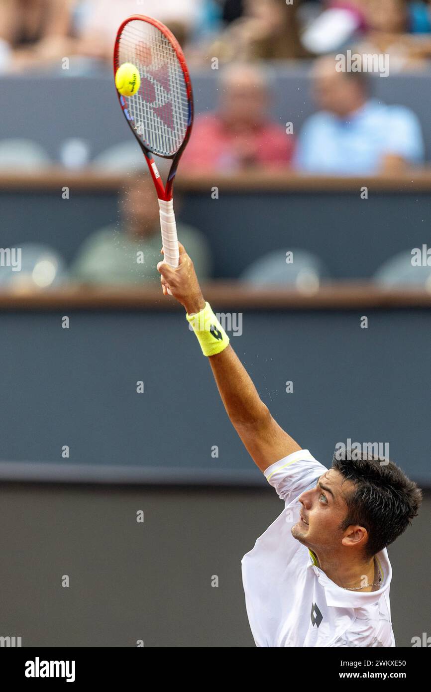 Rio De Janeiro, Brazil. 22nd Feb, 2024. Brazilian Jockey Club Tomas Barrios Vera (CHI) faces Cameron Norrie (GBR), during the round of 16 of the Rio Open 2024, at the Brazilian Jockey Club, this Thursday, 22. 30761 (Daniel Castelo Branco/SPP) Credit: SPP Sport Press Photo. /Alamy Live News Stock Photo