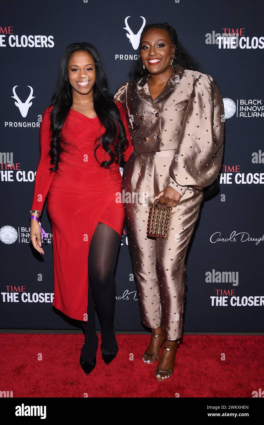 New York, USA. 22nd Feb, 2024. (LR) Aurora Jones and Sade Muhammad