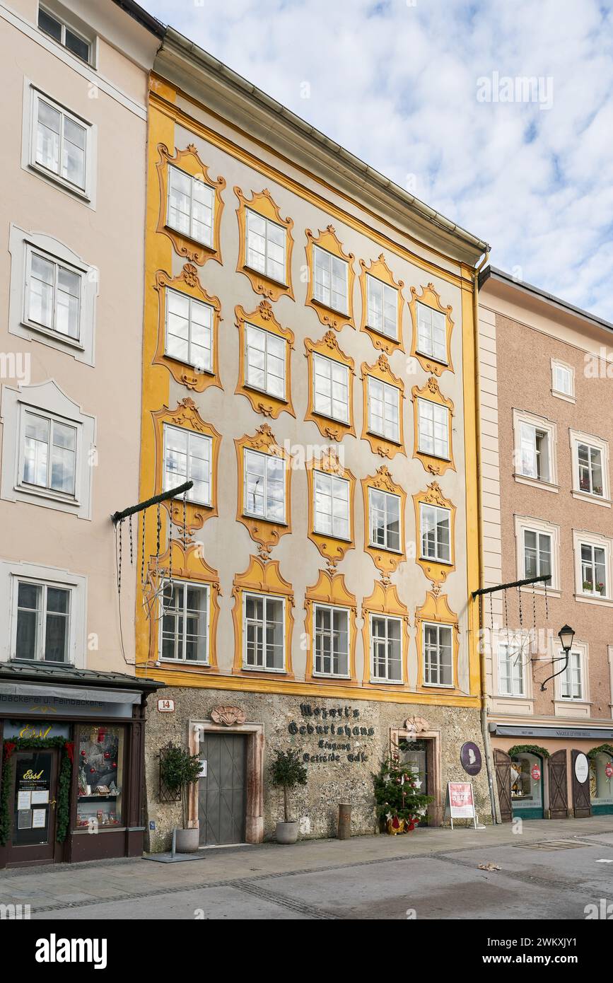 The birthplace of mozart in the city of salzburg hi-res stock ...