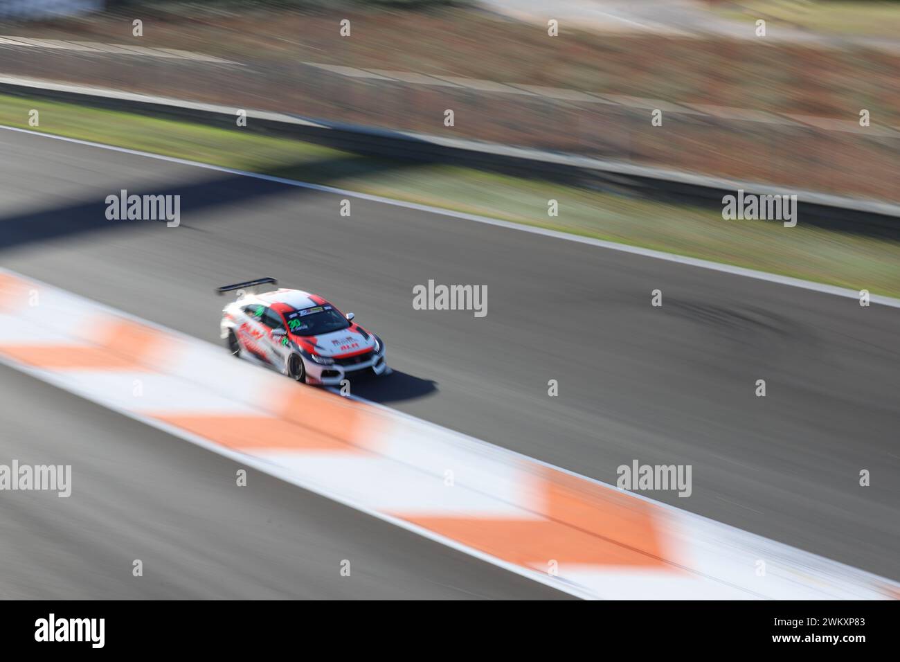 A GT3 category competition cars running on the Ricardo Tormo circuit in Cheste, Valencia, Spain Stock Photo