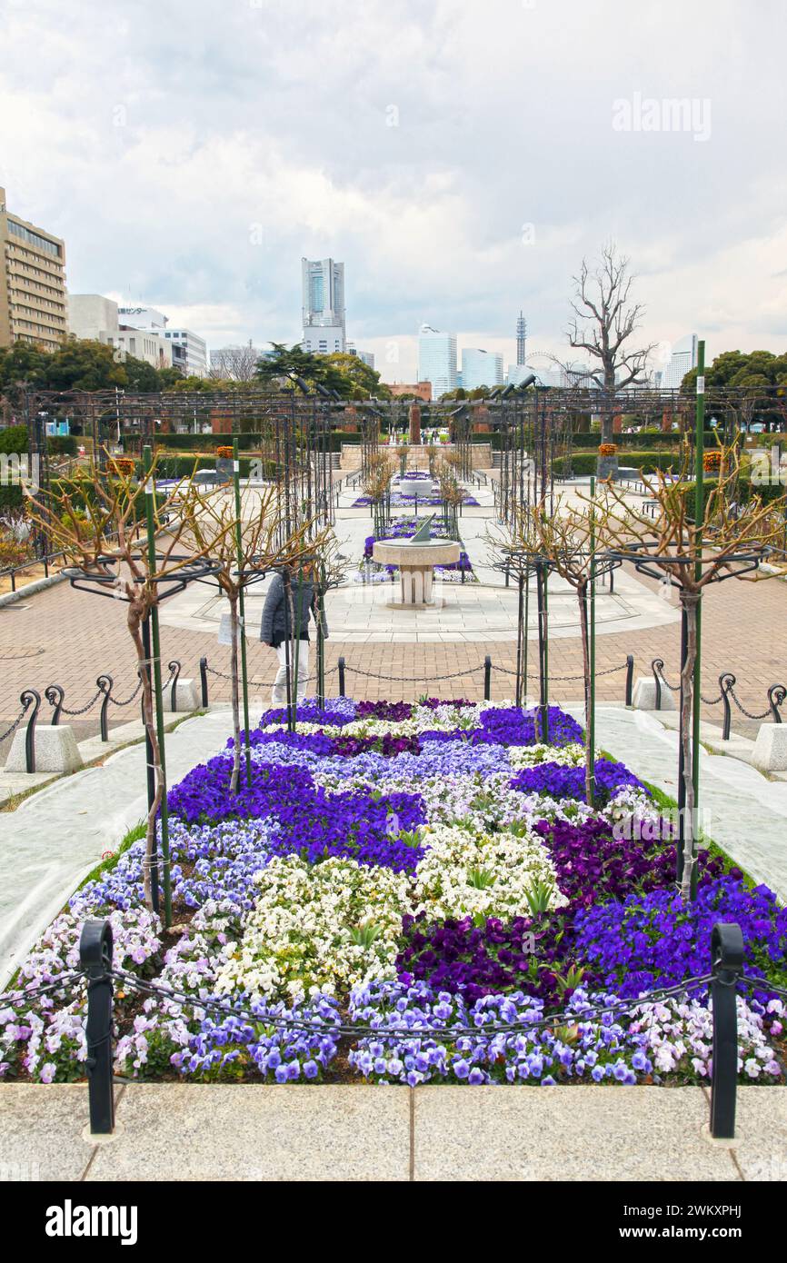 Yamashita Park in Yokohama, Kanagawa Prefecture, Japan. Stock Photo